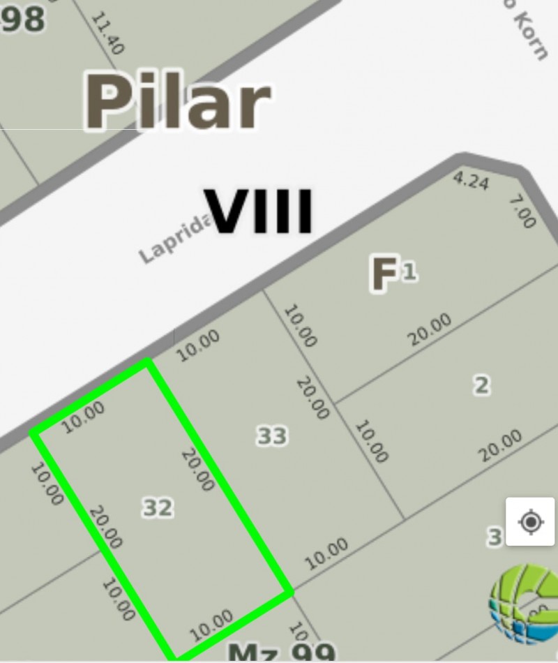 LOTE EN VENTA EN PILAR